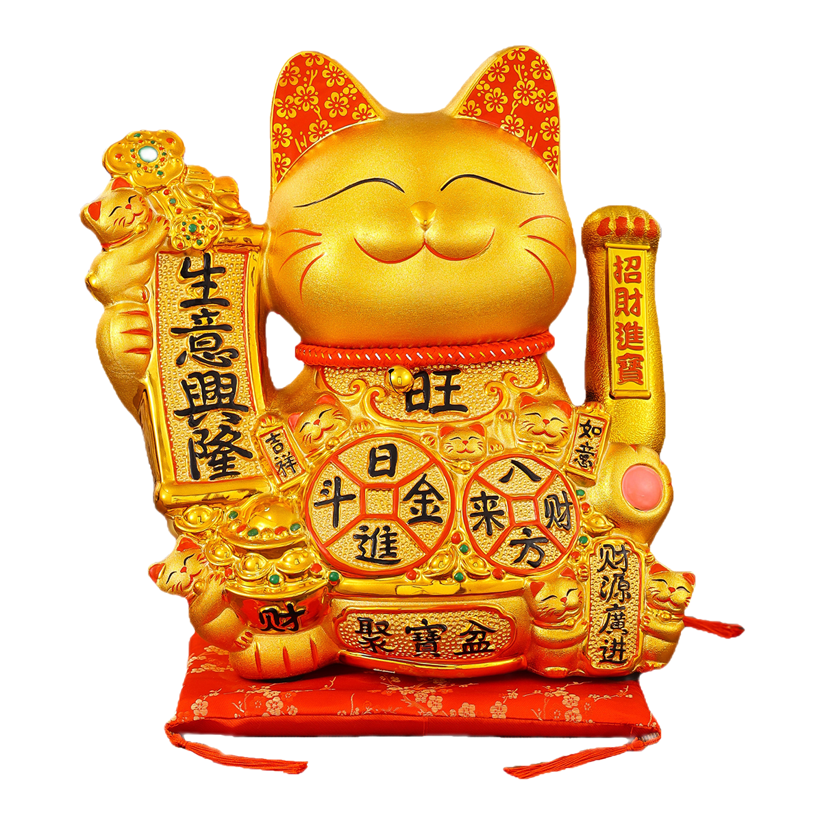 Durable Artistic Ceramic Animal Figure with Moving Mechanism - Perfect House Accessory Electric shaking hand Gold plating process