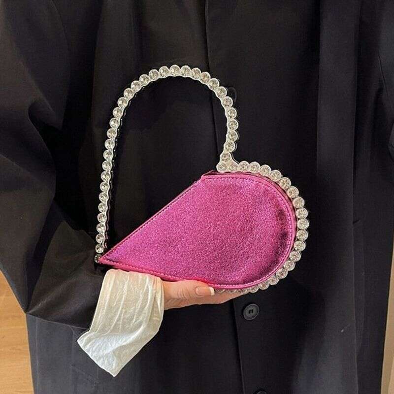 Women's spring summer new style hand-held heart-shaped with dias evening fashionable and stylish women's bag handbag