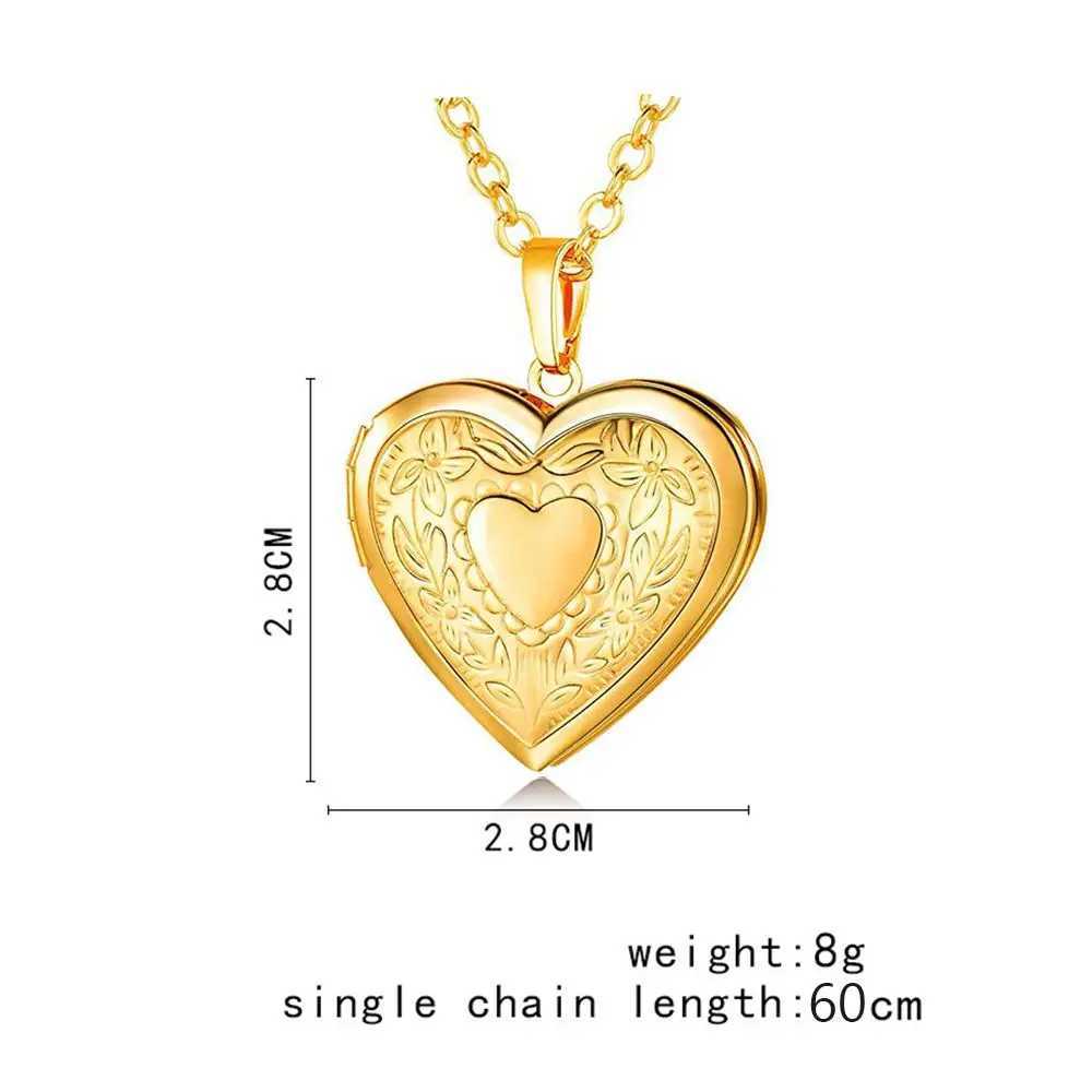 New Fashion Unisex Titanium Steel Necklace Shaped Photo Picture Locket Lover Friend Pendant Chain Jewelry Accoires W250718