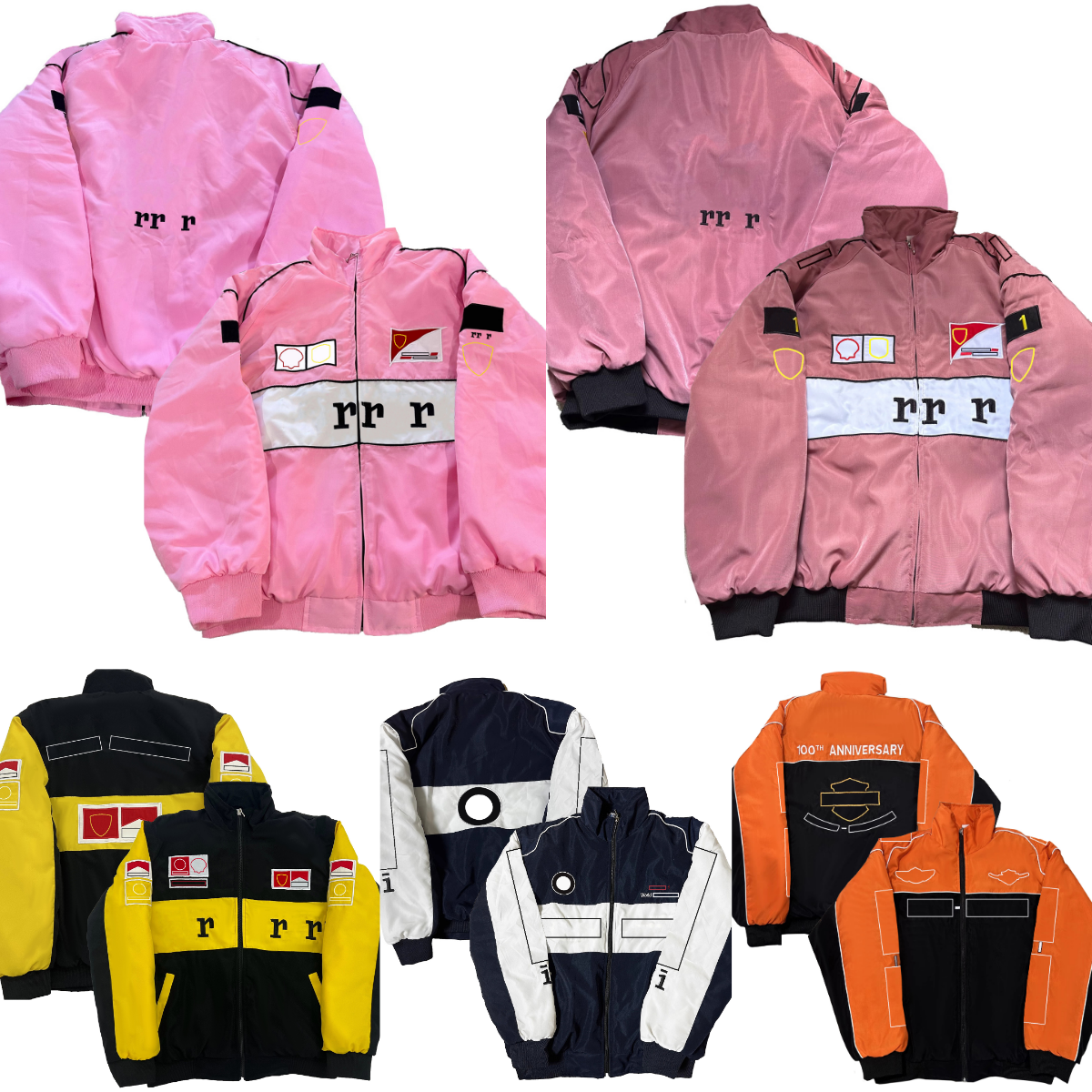 New F1 2025 Racing Jacket Formula 1 Team Logo Vintage Cotton Jacket Men Women College Jacket Motorcycle Full Embroidery Warm Jackets