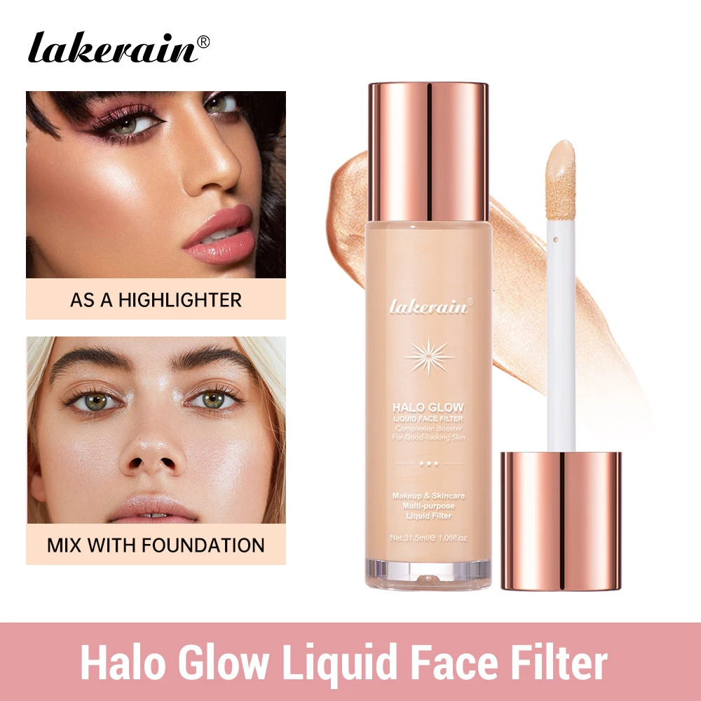 8colors Halo Glow Liquid Filter Liquid Highlighter Face Contouring Pearlescent Makeup Brightener Bronzer Glow Body Face Cosmetic 250717