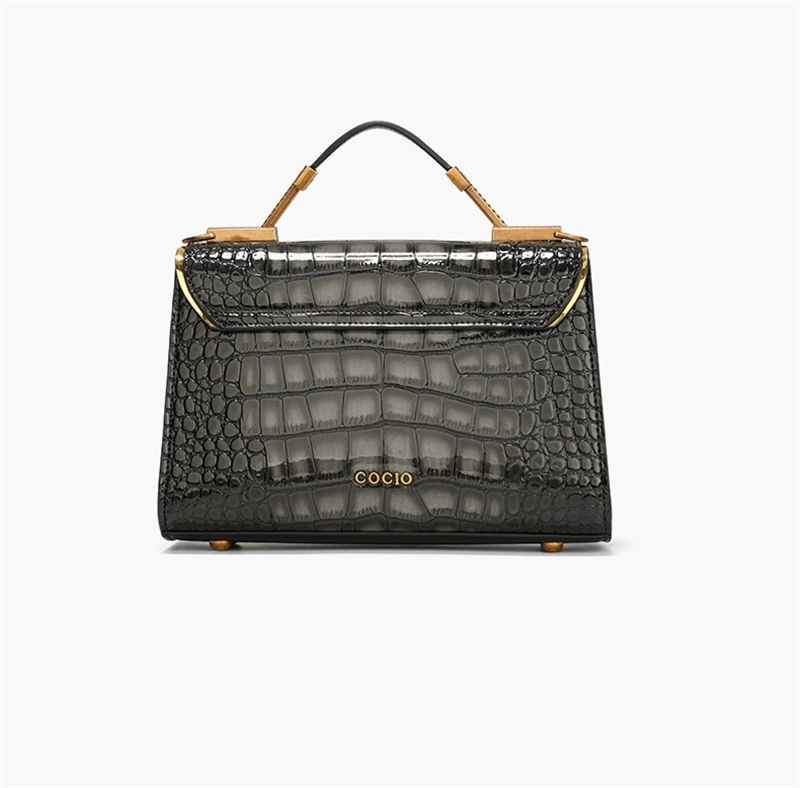 Lanjia COCIO Designer Shoulder Bags Crocodile Pattern Handbag Womens High End Vintage Genuine Leather Fashion Single Crossbody Bag D A