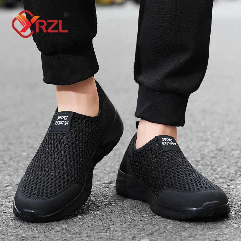 YRZL Mens Sneakers Women Breathable Mesh Casual Shoes Outdoor Non-Slip Big Size Loafers Walking Lightweight Male Tennis Shoes 250716