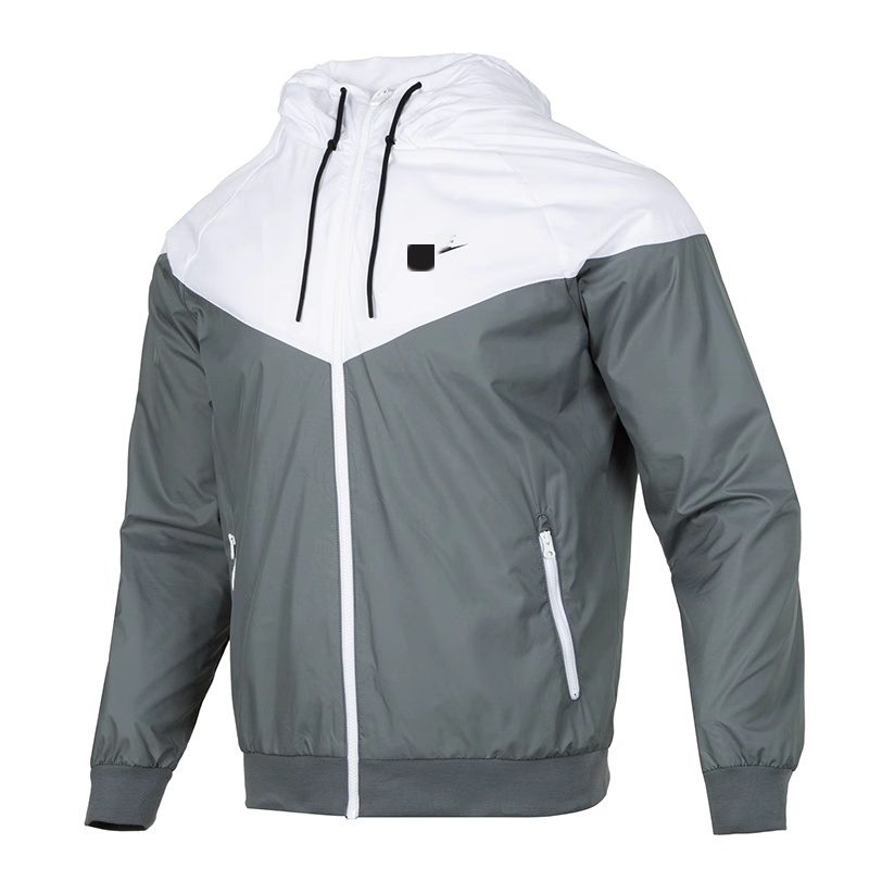 2025 Autumn Men's Sports Casual Running Hooded Jacket Windbreaker Man Woven Windrunner Hooded Windproof Jacket Coat 727325