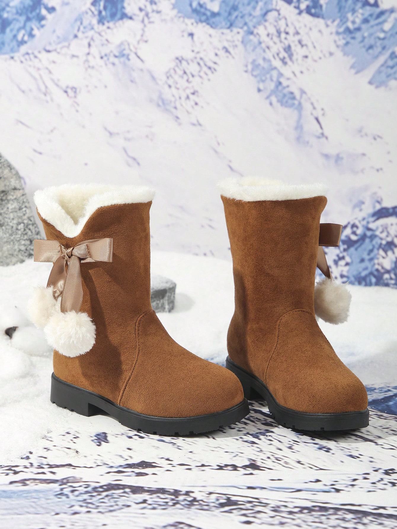 Winter new style thick and warm princess-style snow boots