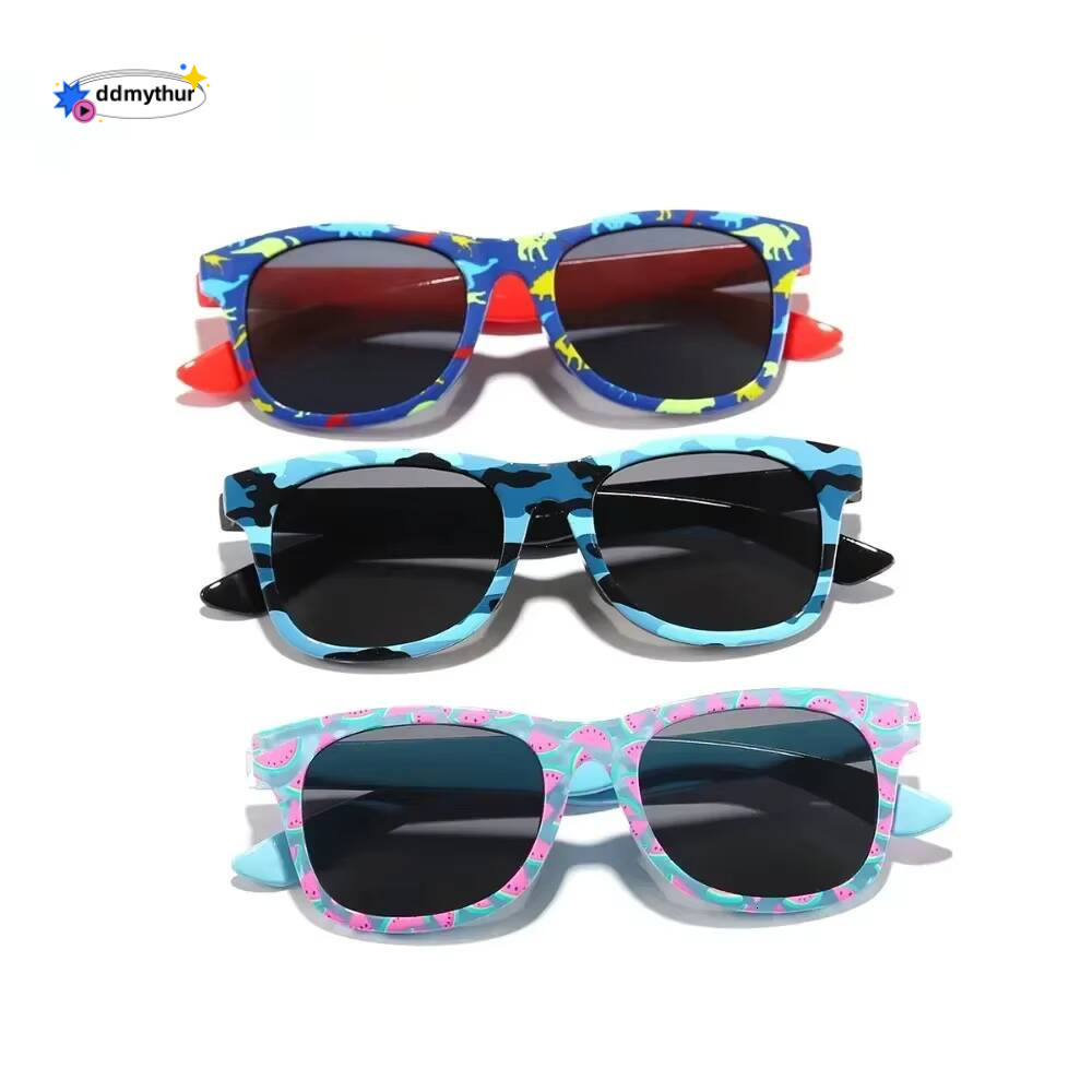 2024 Summer Square Childrens Outdoor Sunshade Sunglasses Kids Cartoon Dinosaur Cute Baby Trendy Sun Glasses Girls Boys Eyewear ddmythur Z260305