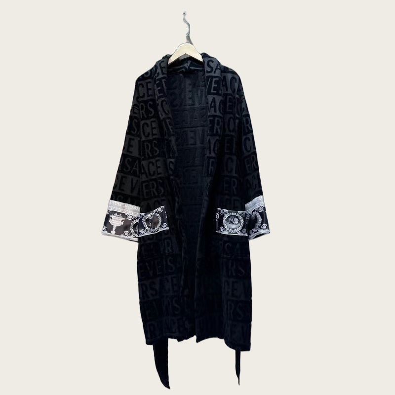 Casual designer bathrobe luxury stand collar sleep robe man classical letter long sleeve night robe thick warm fur sleepwear designer woman home dh072