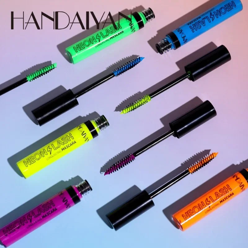 Multicolor Neon Mascara Fluorescence Waterproof Lasting Cosmetics Luminous Pigment Quick Dry Mascara Eyelash Shine in The Dark 250717