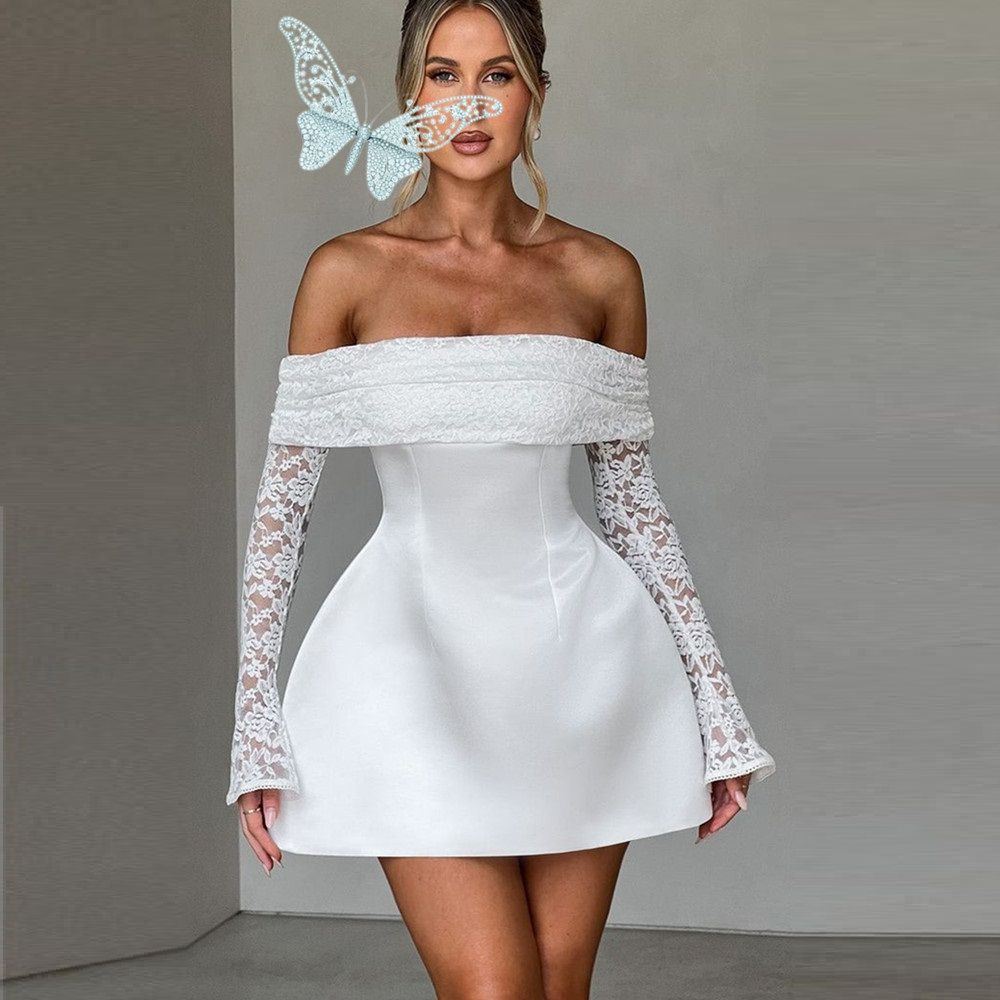 A-Line Short Wedding Party Dresses Off Shoulder Pleats Brides Party Gowns for Women Bridals Dress Customized Vestidos De Novia