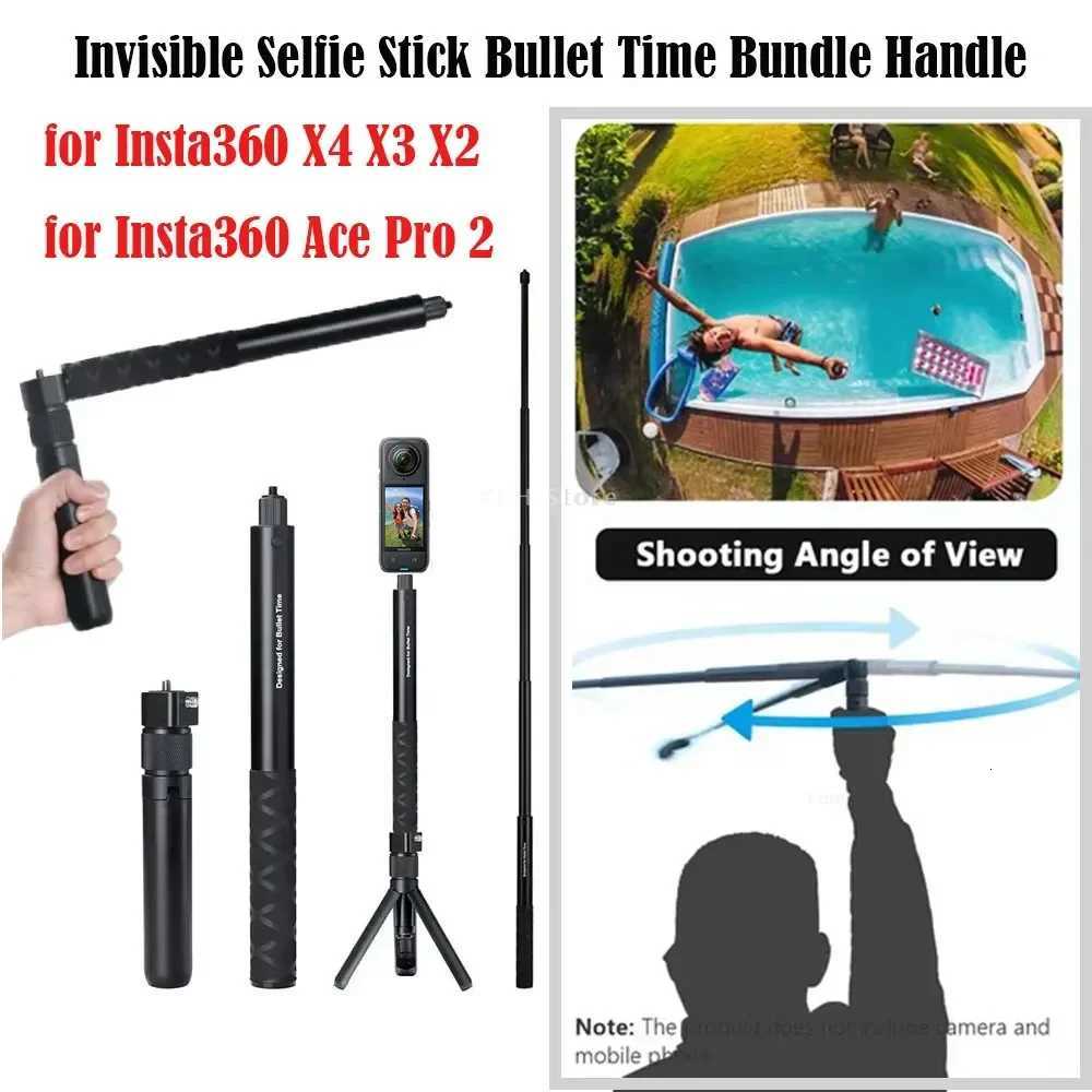 For Insta360 X5 X4 Invisible Selfie Stick Bullet Time Bundle Handle for Insta360 X4 Ace Pro 2 Panoramic Camera Accessories X250719