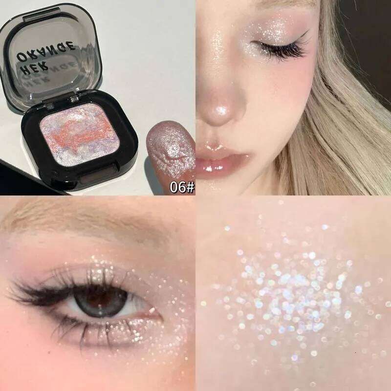 Creamy Marble Eyeshadow Palette Veety Smooth Sparkle Shimmer Monochrome Shadow Long-Lasting Silkworm Brighten Highgloss X250719
