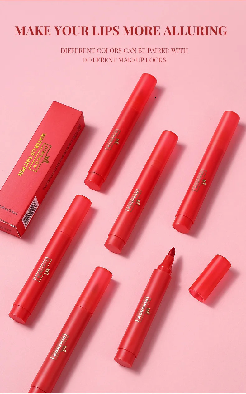 DIMSHOW Lipstick and Lip Gloss Long-lasting moisturizing and moisturizing matte non-stick cup waterproof lip dye 250717