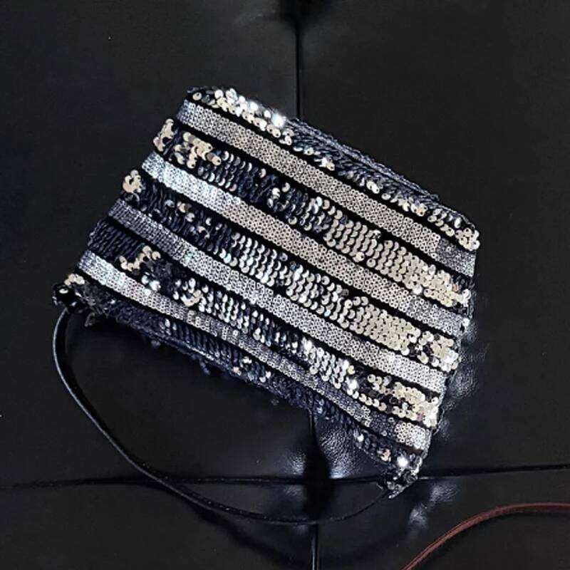 Sequined Veet Patchwork Women's Fashionable and High-quality Handbag Single Shoulder Crossbody Bag