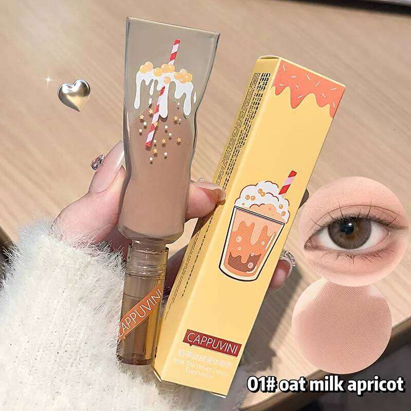 Cappuvini Milk Tea Veet Liquid Monochrome Matte Makeup Long-lasting Eyeshadow X250719