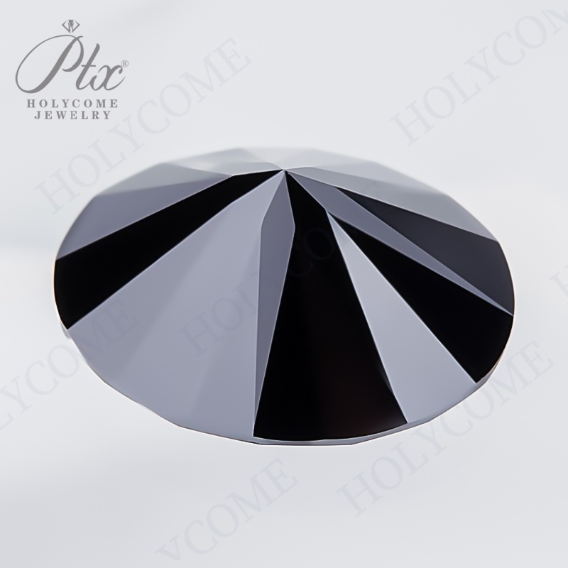 Moissanite Stone Oval Cut Black Color VVS1 Lab Created Pass Diamond Tester Moissanite Gemstone Beads for DIY Jewelry Making with GRA Certificate