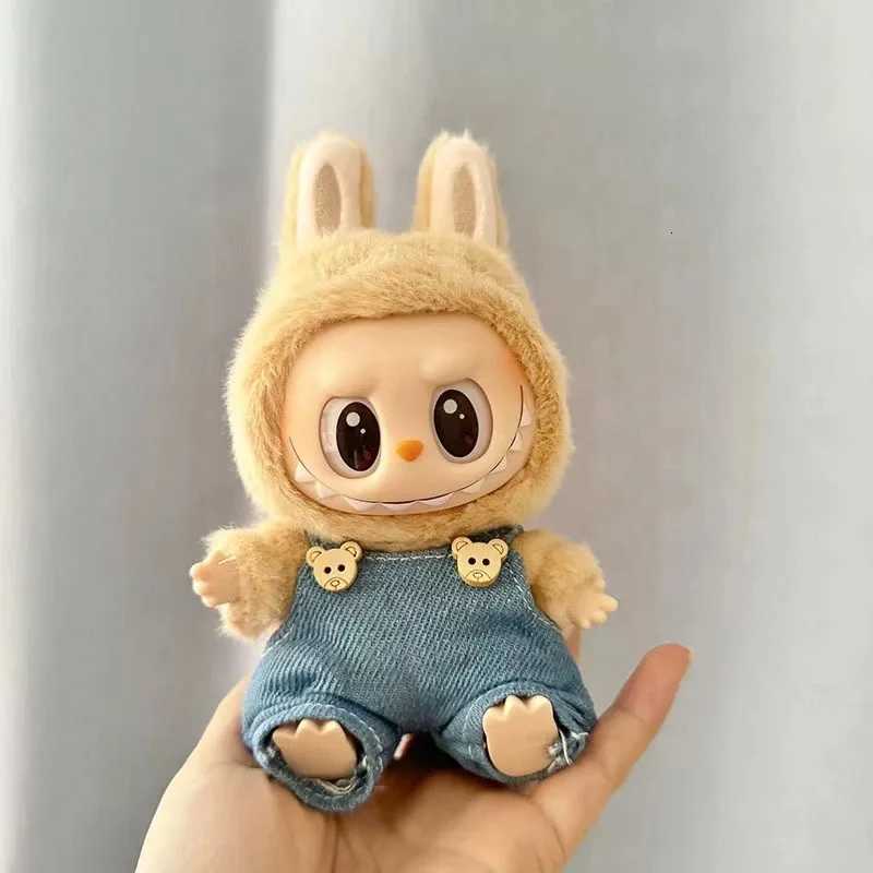 For Labubu Clothes Mini Doll Outfit Accessories for 15-17cm Labubu Doll Idol V1 V2 Bear Overalls T-shirt Set Clothing Gift y250719
