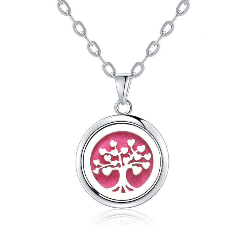 Tree of Life Aromatherapy Pendant Couple Openable Round Hollow Perfume Box