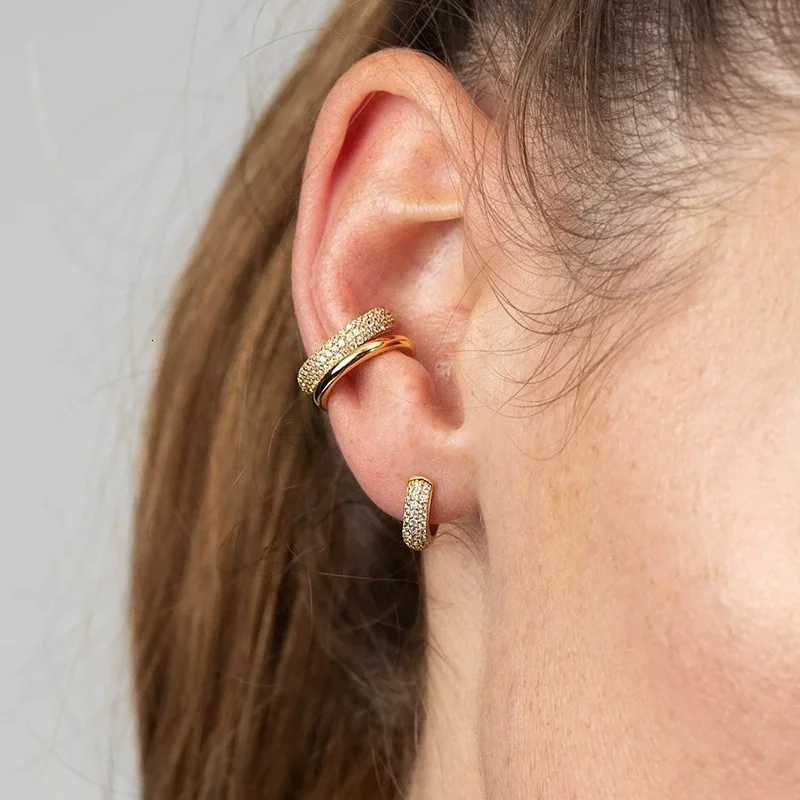 Delicate Small Inlaid Crystal Zircons Huggie Hoop Earrings for Women Men Inner Size 6/8/10mm Daily Stackable Round Ear Buckles XJ250718