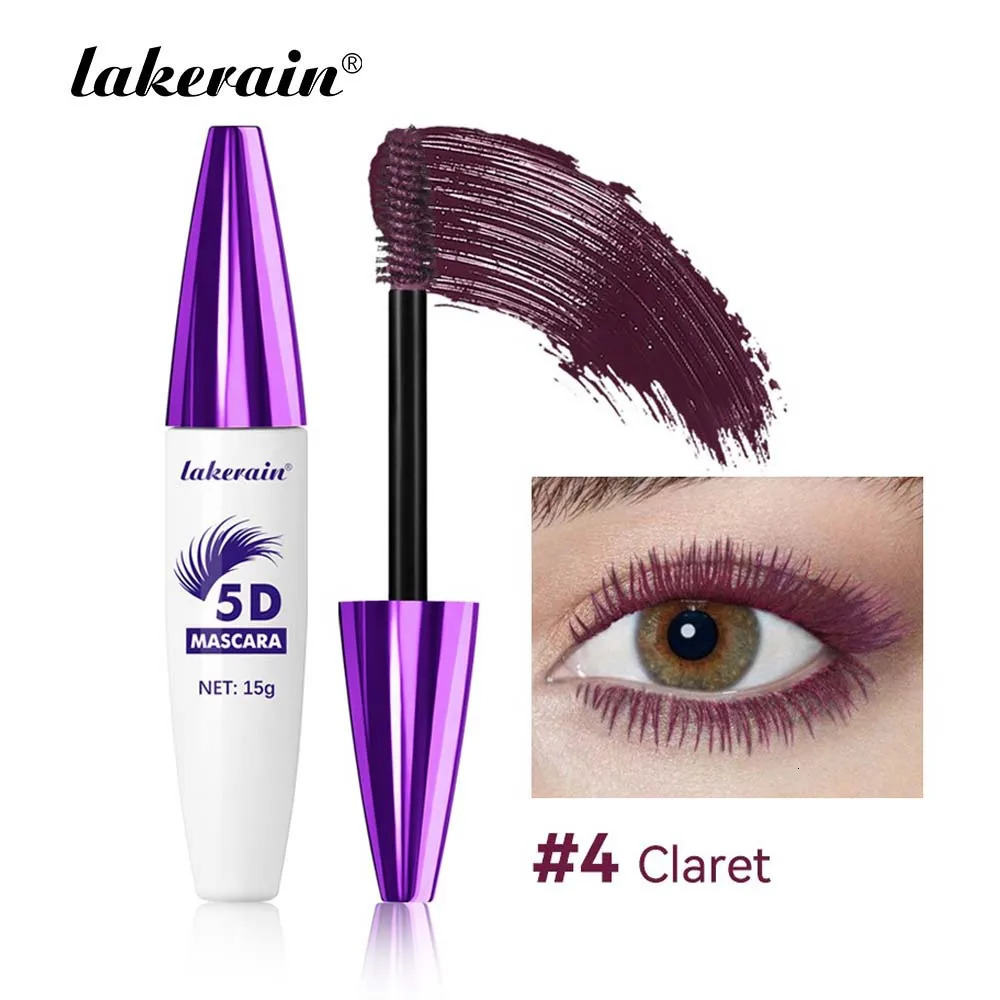 Red Wine Brown Eyelashes Mascara 5D Three-dimensional Eyelashes Curling Extension Non-smudge Waterproof Fast Dry Lsting Makeup 250717
