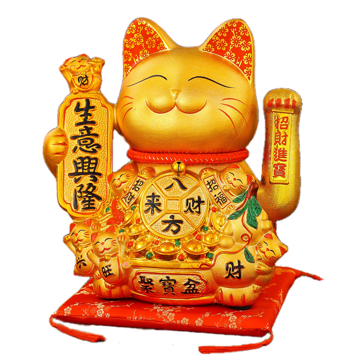 Automated Wealth-Laden Felidae Figurine Made of Durable China Ware A Unique Gift Idea for Any Occasion
