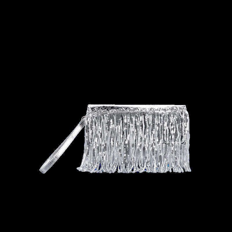 Tassel dinner bag new niche design fashionable women's bag high-end feeling woven straw handbag