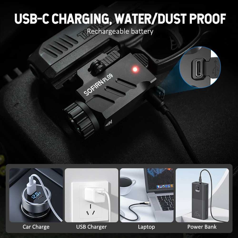 SOFIRN PL09 Flashlight 1600lm Rechargeab Light Quick Rease Tactical Light with Doub Switch for Picatinny RailXJ250718