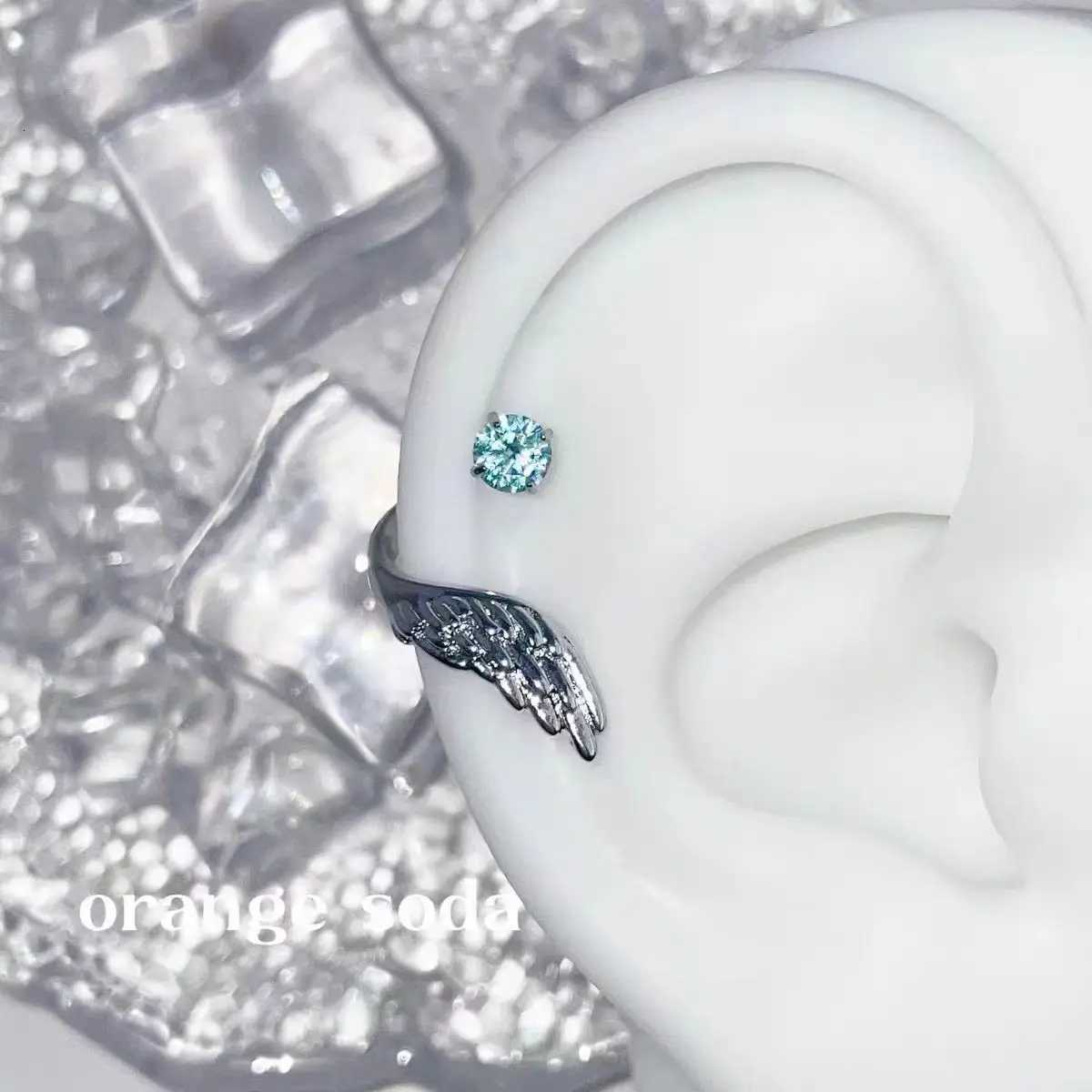 1pcs Silver Color Wing Ear Bone Nail for Women New Fashion Zircon Earrings Accessories Fashion JewelryXJ250718