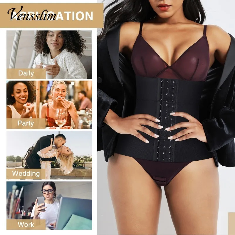 Vensslim XS-3XL Waist Trainer Belt for Women 3 Segmented Underbust Hourglass Slim Belly Trimmer Tummy Cincher Corset Shapewear 250712