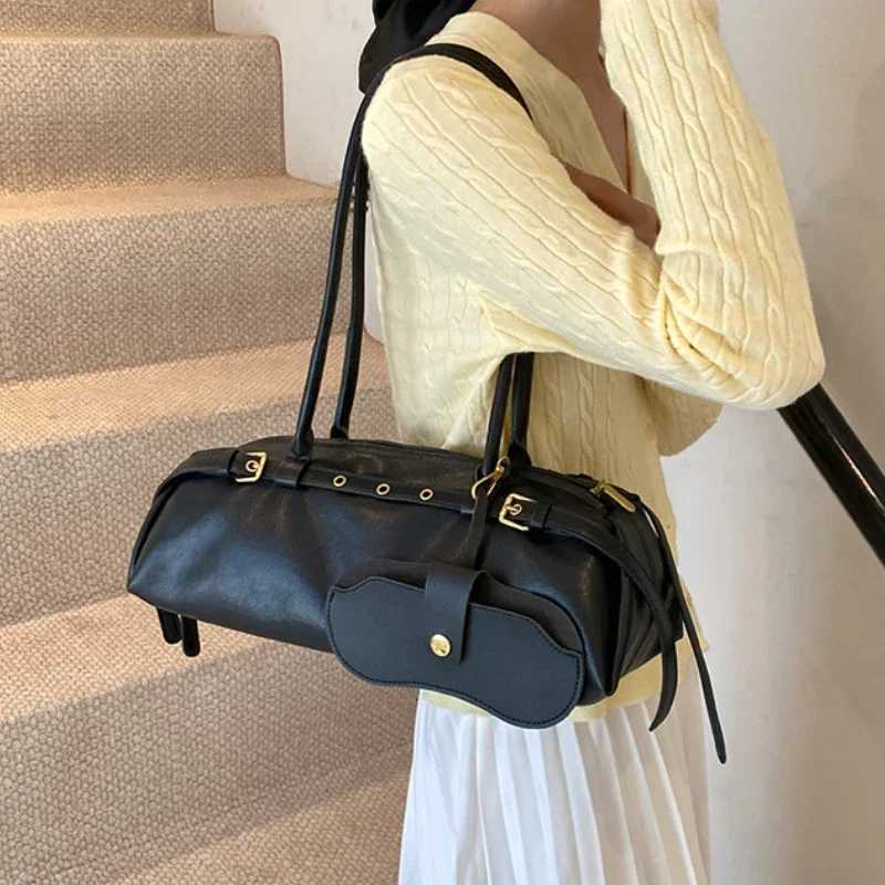 Buckle Decorati Fi PU Shoulder Bag Solid Large Capacity All-match Handbags Purse 2025 Hot S Bags for Women Luxury Bag Y250718