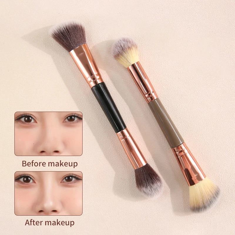1 Pc Double Ended Contour Brush Sculpting Brush Powder Blush Brush Makeup Brushes Cosmetic Tools Facial Brush 250716