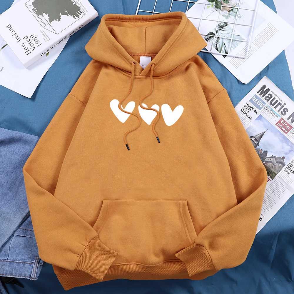 White Heart Hoodies Women Fleece Warm Comfortable Hoodie Casual Basic Daily New Hooded Streets Fashion Female Clothing Z250719