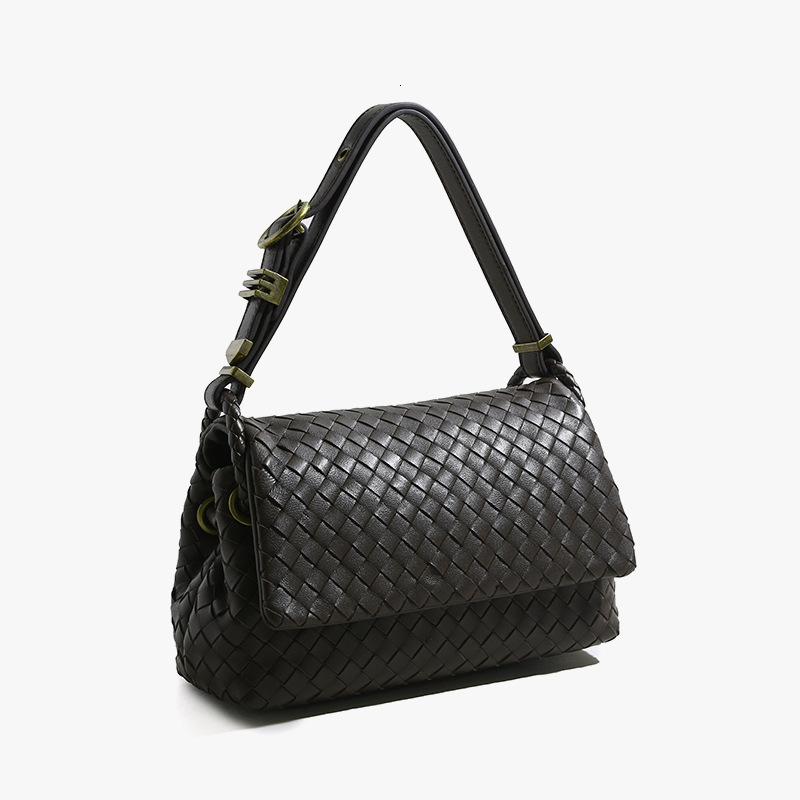 Genuine Leather Handwoven Handbag Fashion Underarm Women's Shoulder Bag