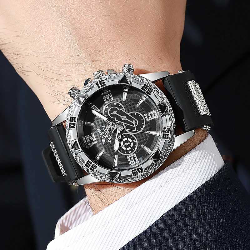 1pc Casual Mens Watch Fashion Silicone Sports Quartz Watch as Boyfriends Birthday Gift W250718