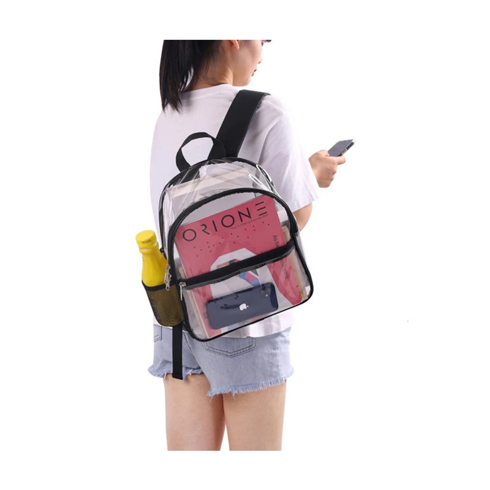 Clear Backpack Transparent PVC Waterproof School Bag Beach Cell Phone bag for Travel School Storage Waist Bag 250714
