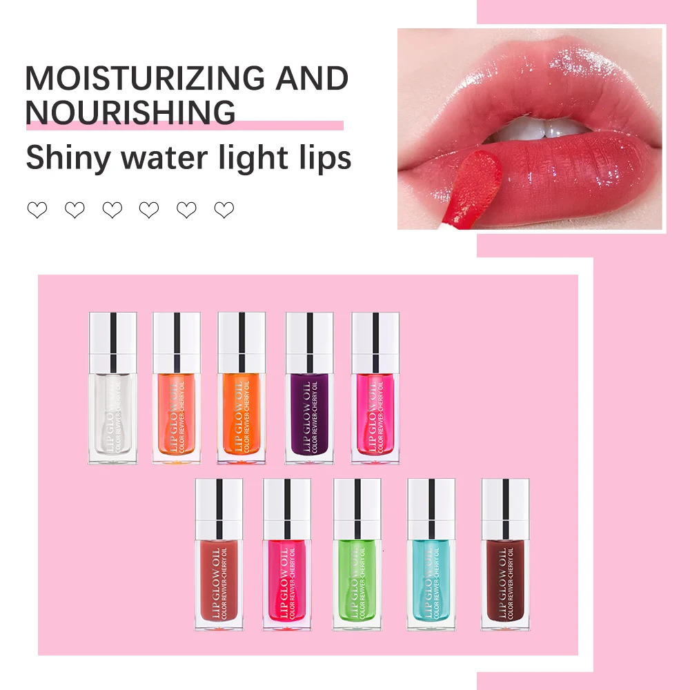 Clear 6ml Crystal Jelly Moisturizing Lip Oil Plumping Lip Gloss Sexy Plump Lip Glow Oil Tinted Lip Plumper Lips Makeup 250717