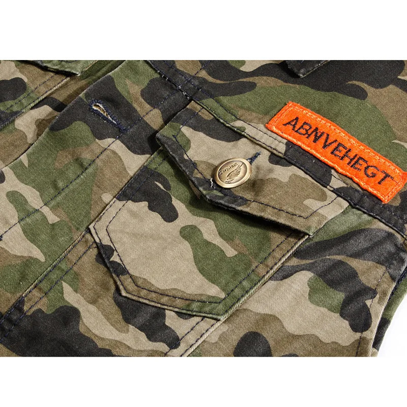 DIMUSI Men Denim Vest Vintage Sleeveless Washed Jeans Army Military waistcoat Man Cow Camouflage Jacket Plus Size 4XLYA215 250717