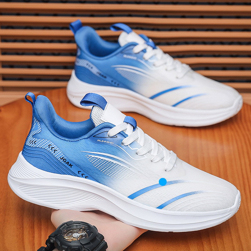 Large Size Men's Sneakers Autumn New Breathable Mesh Lightweight Casual Soft Sole Shock Absorption Running Shoes