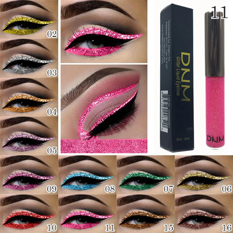 Glitter Highlighter Liquid Eyeliner Eyeshadow Waterproof Pearl Shiny Brighten Smooth Mini Fine Brush Eyeliner Makeup Beauty Tool 250717