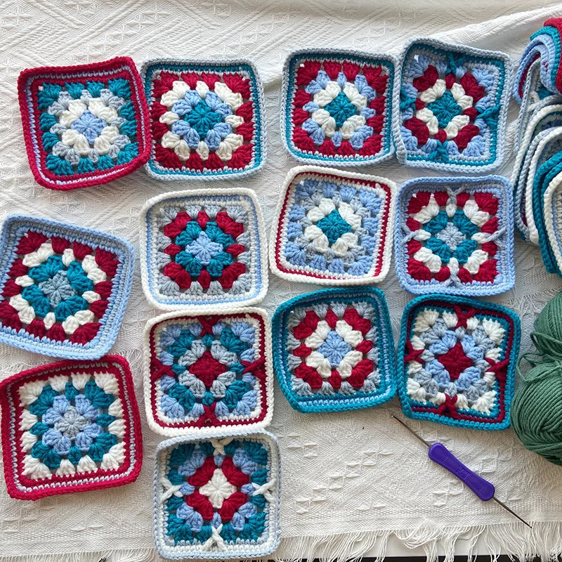 11cm Colorful Handmade Crochet Table Place Mat Pad High-Quality Cotton Thread DIY Bags Blankets Friends Family 13 Pieces 250717