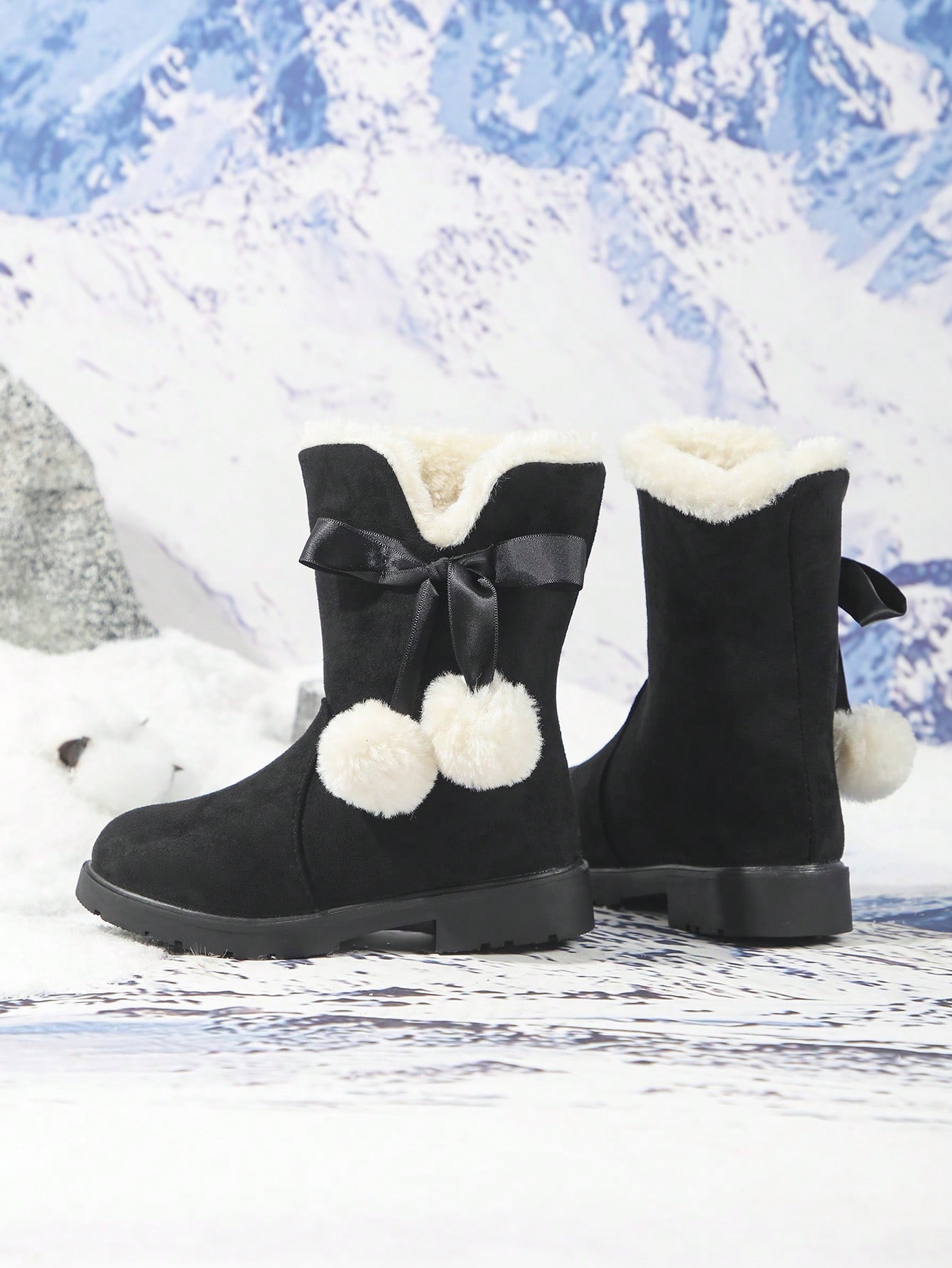 Winter new style thick and warm princess-style snow boots