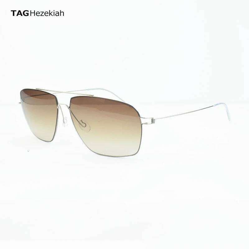 Titanium Retro frame ultra light non polarizing square glasses UV400 men's sunglasses 2025 women's outdoor sports
