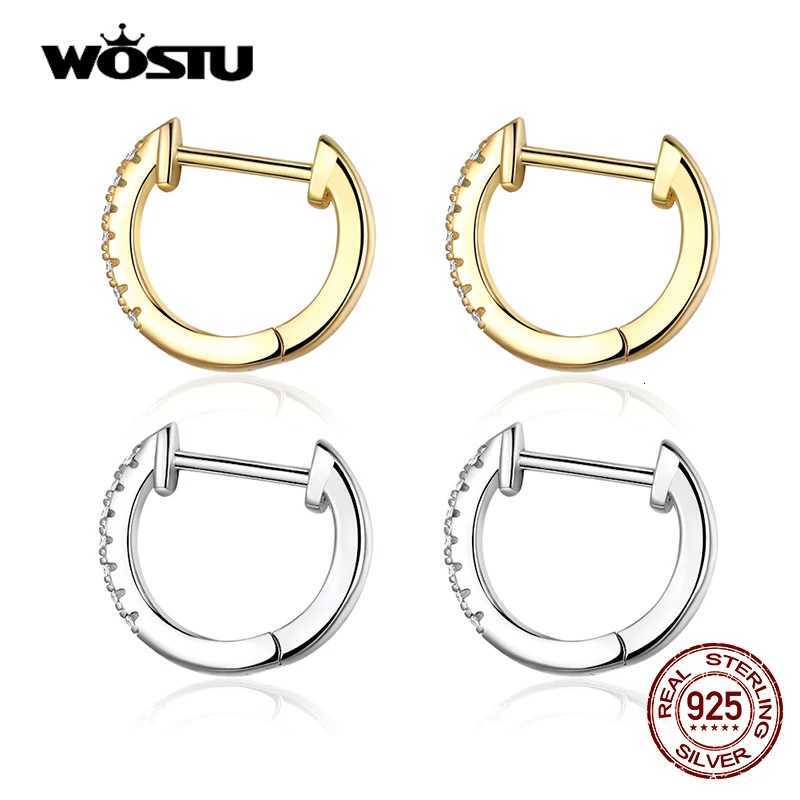 925 Sterling Silver Solid Small Stackable Hoop Earrings with Zircon Stone Round Tiny Ear Hoops for Women S925 Jewelry XJ250718