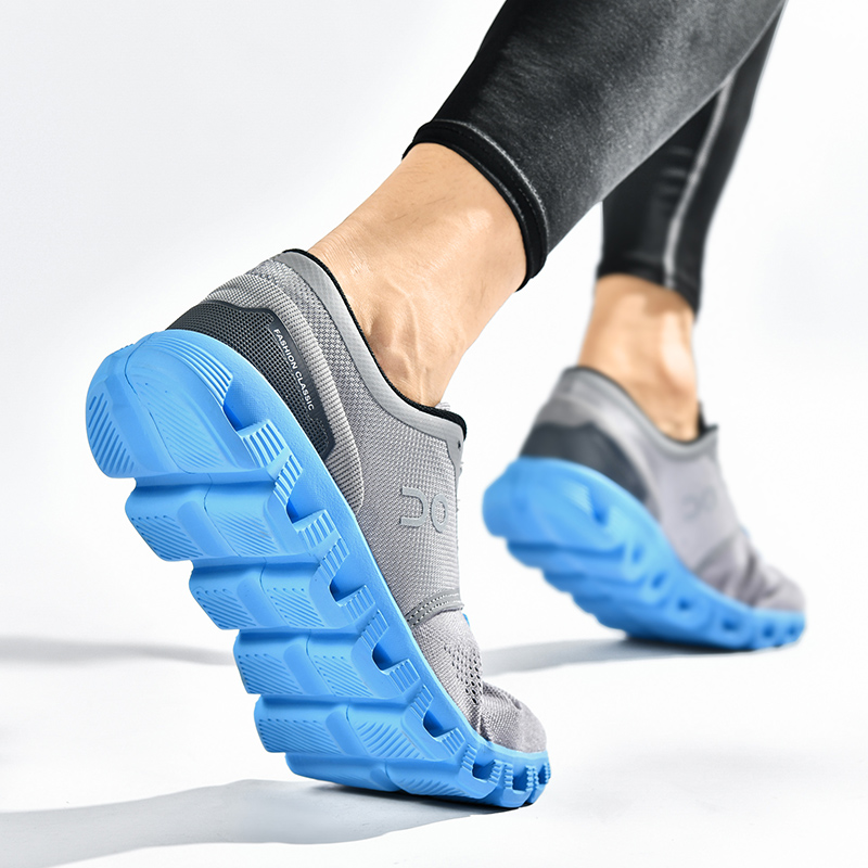 Men's lightweight fashionable sports shoes, spring and summer low top fly woven mesh fabric, breathable retro casual running shoes