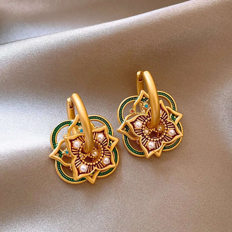 Guliya National Style for Women 2024 New High-end Stud Unique and Elegant Earrings