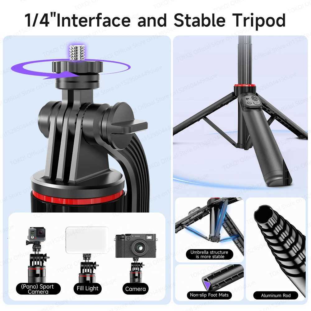C22 Tracking Handheld Gimbal Stabilizer 360 Rotation Shoot Selfie Stick Tripod for Mobile Phone 1/4 Screw for Camera X250719