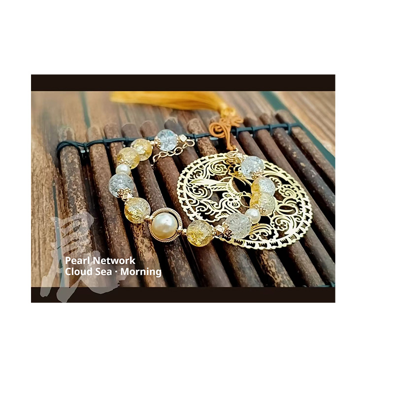 Xiling Original Design Glass Bead Bracelet - "Bead Cloud Sea" Artistic Glazed Jewelry