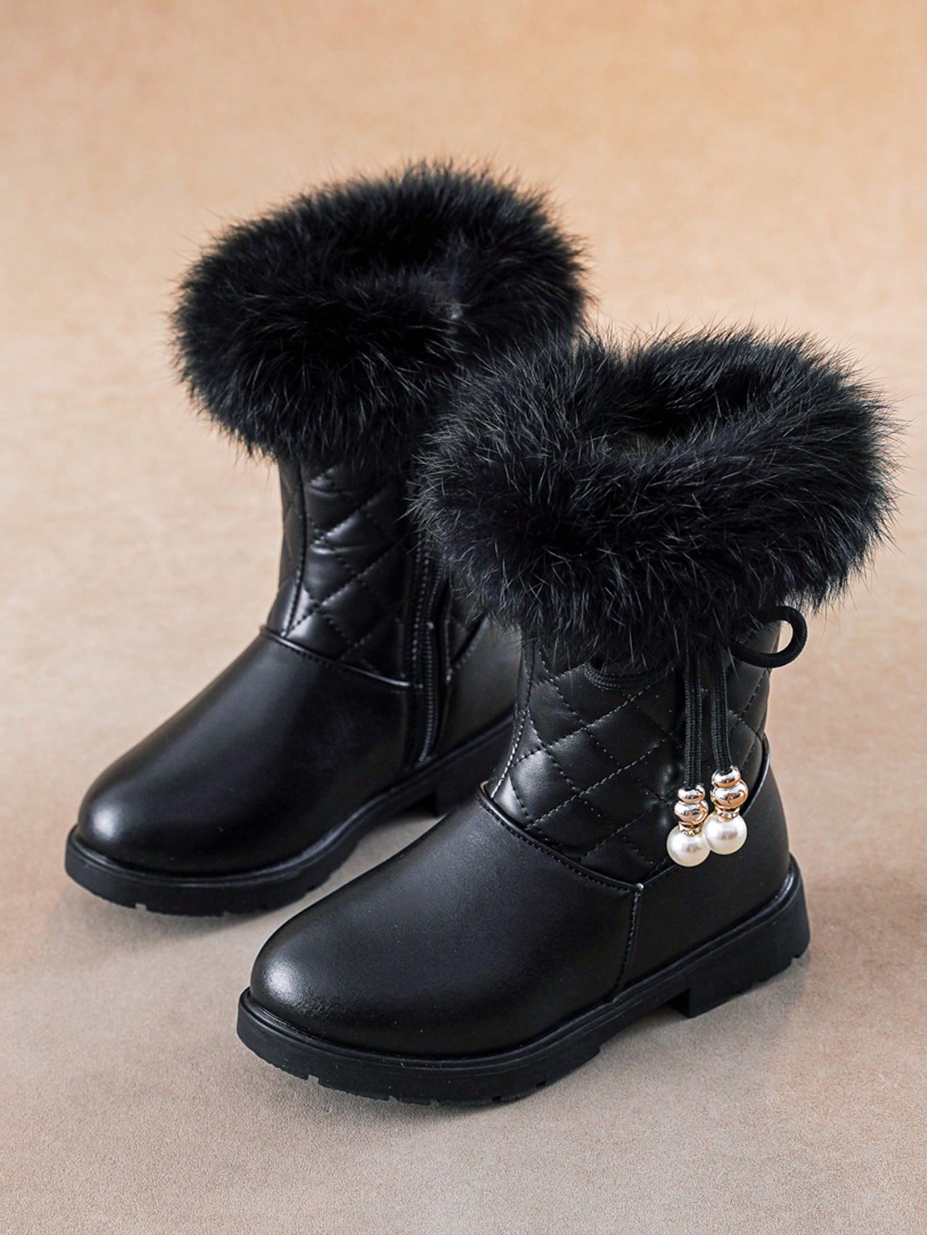 Warm Waterproof Winter Snow Boots Featuring Soft Rabbit Fur Lining