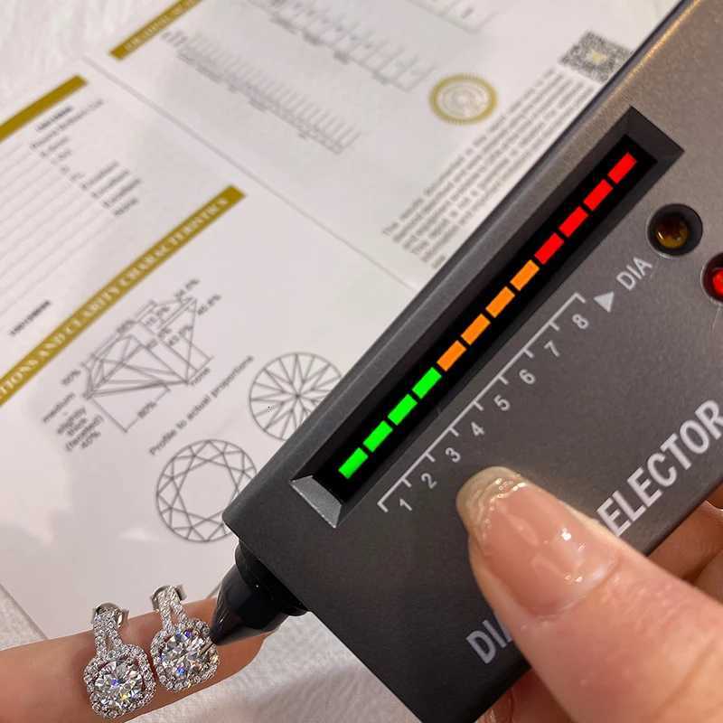 1CT Sparkling Moissanite Diamond Stud Earrings for Women Gift 925 Sterling Silver Plated with 18k White Gold Wedding Jewelry XJ250718