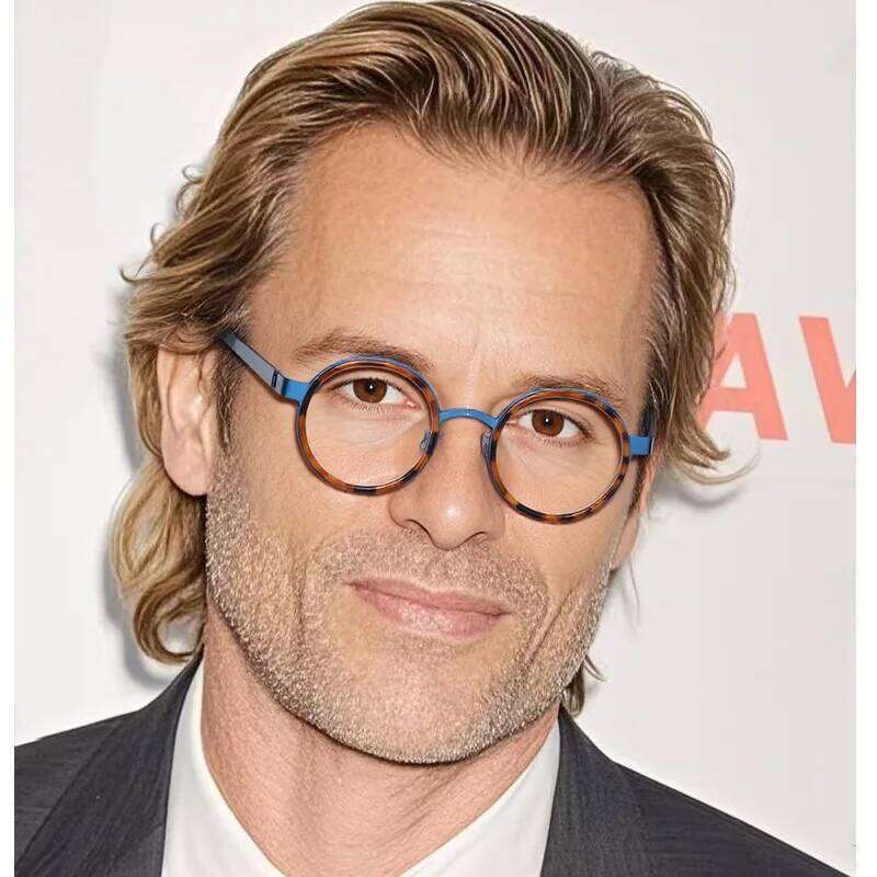 Denmark Brand Glasses Frame Titanium Acetate Round Screwless Men Ultralight Women Eyeglasses Spectacles Eyewear 1011 Multicolour