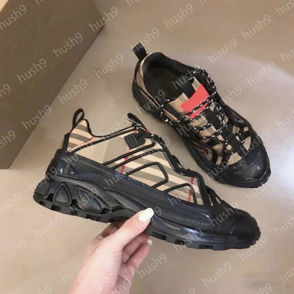 Designer sports shoes Vintage Arthur checked Cotton sneakers Designer Fashion Classic Trainer lace-up jogging shoes B22 casual men's shoes